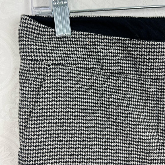 Reiss Azalea Houndstooth Lined Pants Black White 4 Preppy Dark Academia Career - Picture 7 of 9